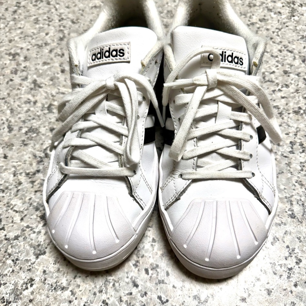 Adidas Kids White and Black Sneakers